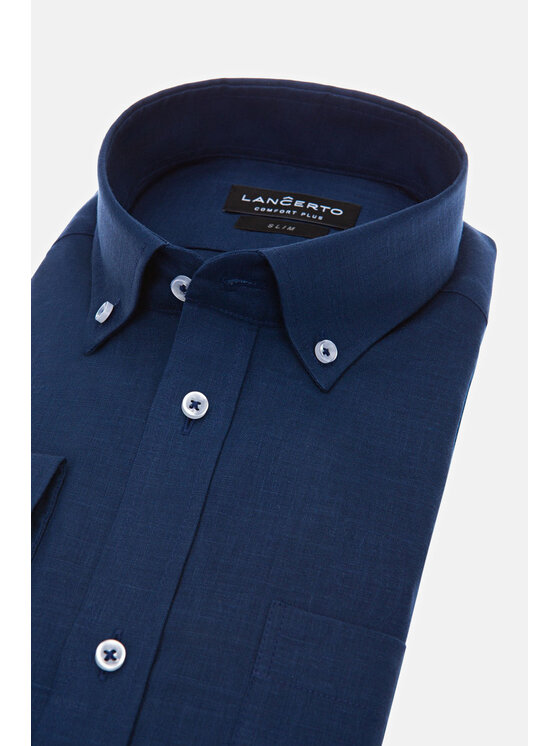 Lancerto Lancerto Koszula Cheryl 2 KO051120000128 Granatowy Slim Fit