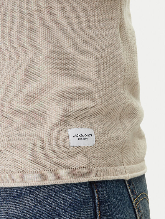 Jack & Jones Jack & Jones Megztinis Hill 12157321 Smėlio Regular Fit