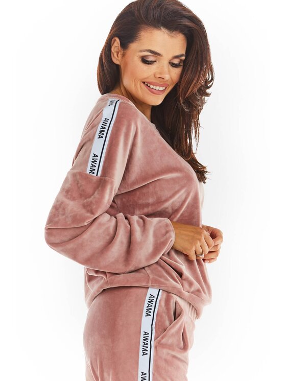 Awama Awama Bluza A374 Różowy Basic Fit