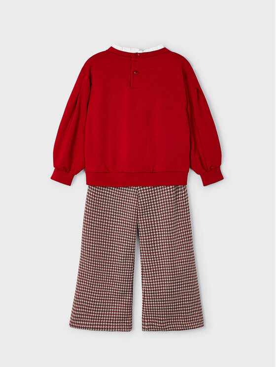 Mayoral Mayoral Komplet bluza in hlače 4.507 Rdeča Regular Fit