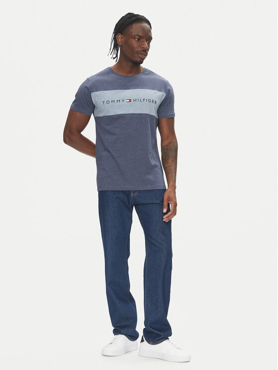 Tommy Hilfiger Tommy Hilfiger Tricou UM0UM03418 Albastru Regular Fit