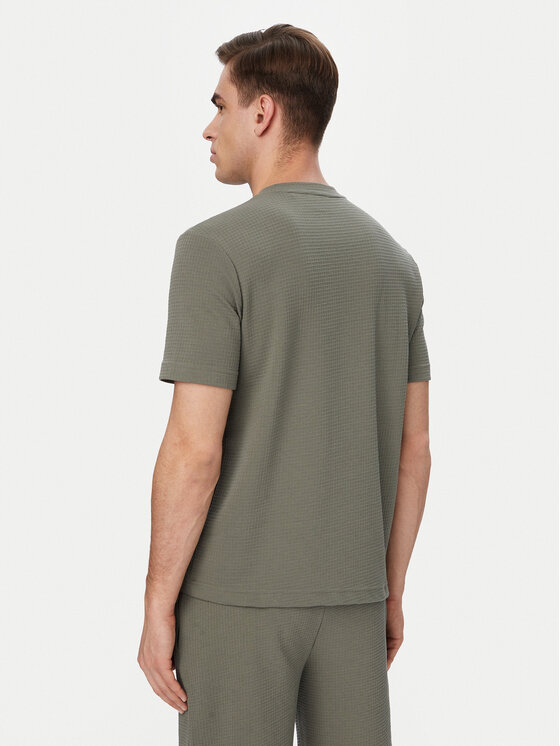 HUGO HUGO Tricou Austin 50532011 Verde închis Regular Fit