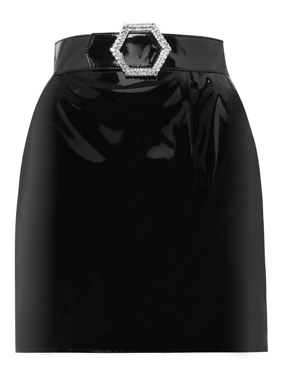 PHILIPP PLEIN PHILIPP PLEIN Spódnica mini 21907 Czarny Short Fit