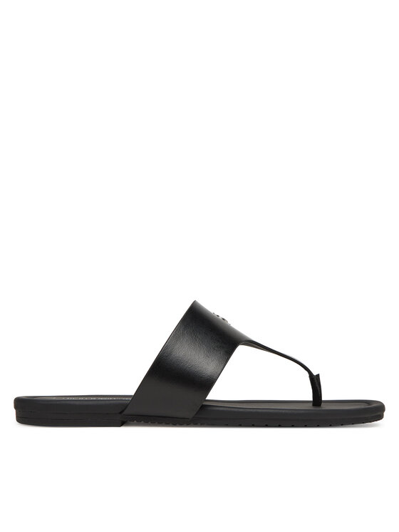 Calvin Klein Jeans Damskie Japonki, rozmiar 37, Czarne, Flat Sandal Toepost Mg YW0YW01691