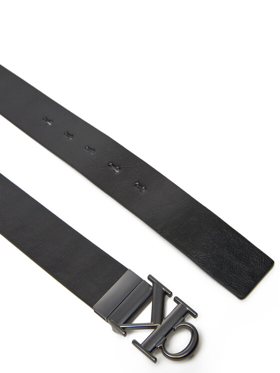 Calvin Klein Jeans Calvin Klein Jeans Чоловічий ремінь Monogram Plaque Buckle 35Mm Adj/Rev LV04G7033G Чорний