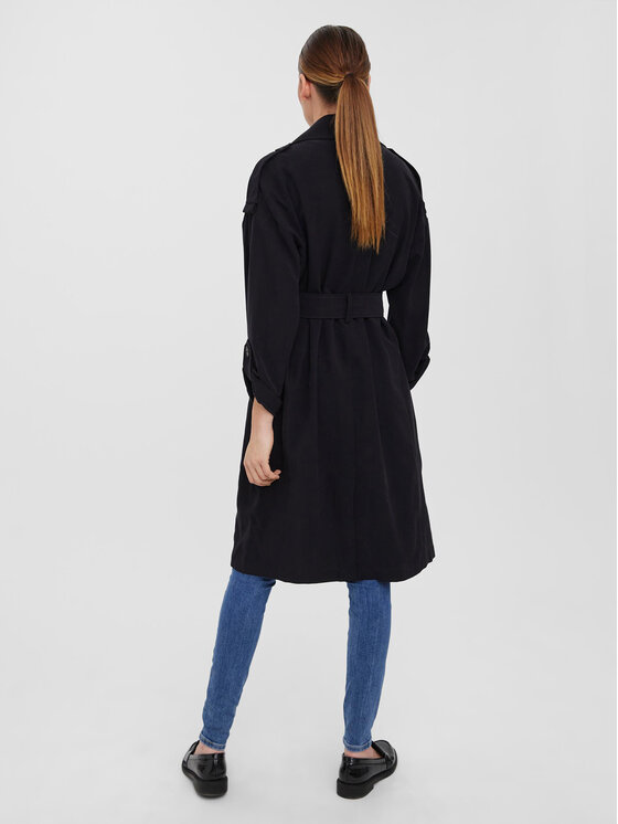 Vero Moda Vero Moda Trenčas Bella 10252979 Juoda Relaxed Fit