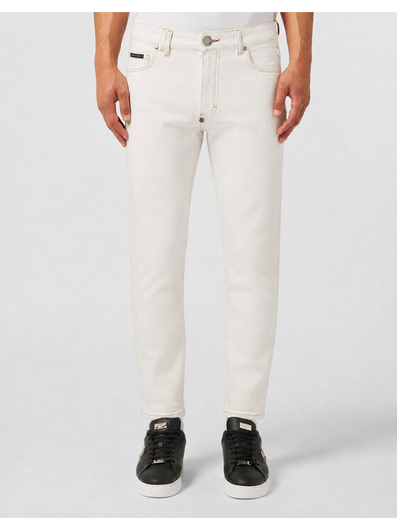 PHILIPP PLEIN PHILIPP PLEIN Jeansy 30580 Biały Slim Fit