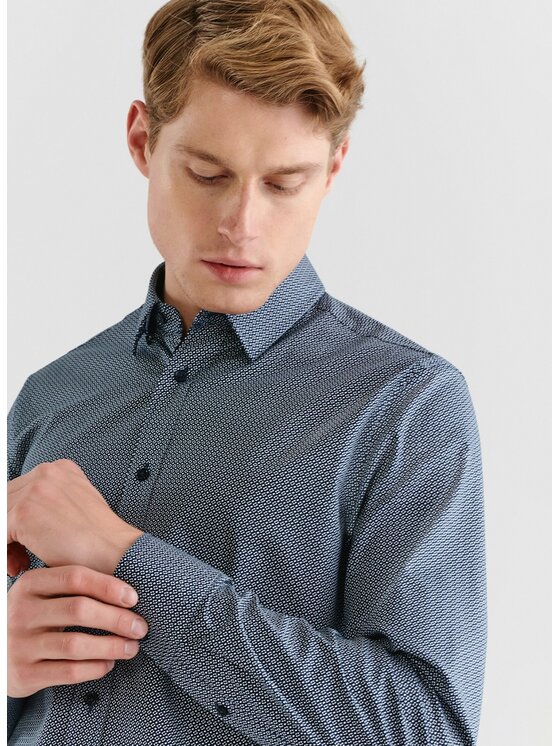 Pako Lorente Pako Lorente Koszula P23WF-1X-004 Granatowy Slim Fit