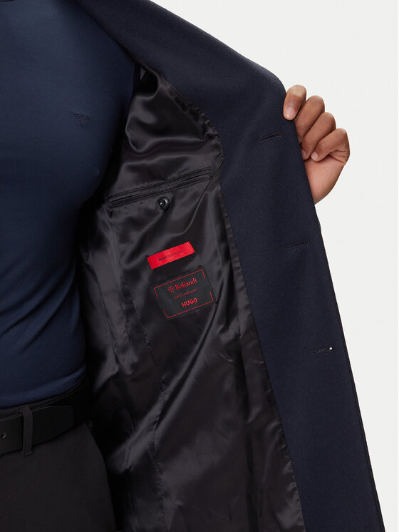 HUGO HUGO Vuneni kaput Migor2541 50546528 Tamnoplava Slim Fit