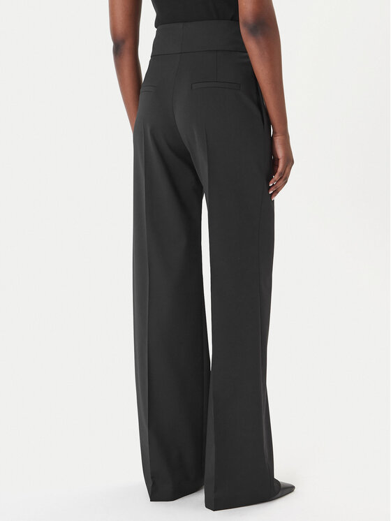 HUGO HUGO Medžiaginės kelnės Himia 50516143 Juoda Wide Leg