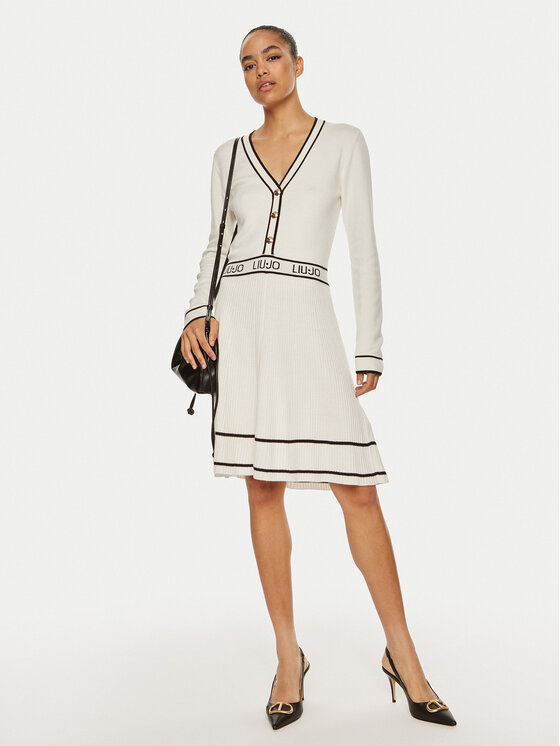 Liu Jo Liu Jo Rochie tricotată TF4050 MS59L Écru Regular Fit