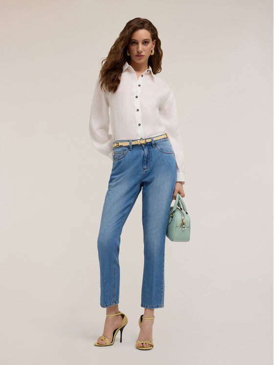 Motivi Motivi Camicia 5225W000471N011 Bianco Regular Fit