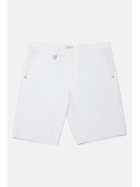 Lancerto Lancerto Szorty materiałowe Ibiza SZO082123000007 Biały Regular Fit