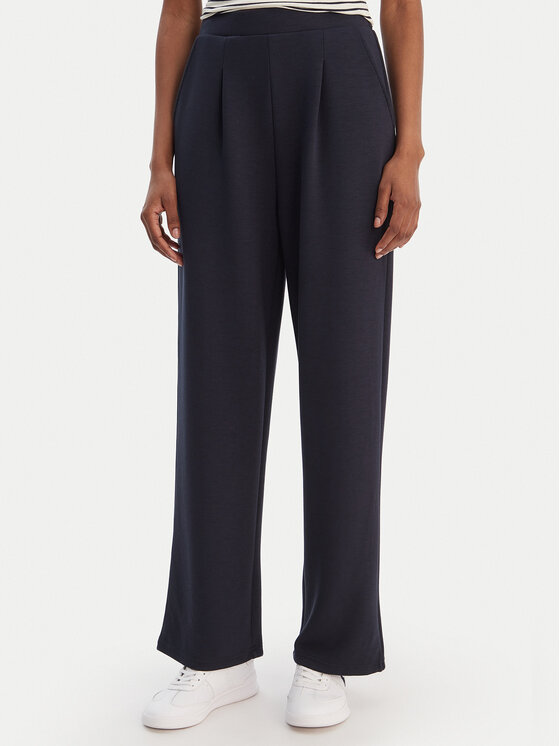 Vero Moda Vero Moda Bavlnené nohavice Hali 10339404 Tmavomodrá Straight Fit