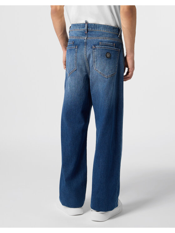 PHILIPP PLEIN PHILIPP PLEIN Džínsy 30582 Modrá Loose Fit