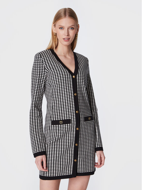 TWINSET TWINSET Úpletové šaty 222TT3303 Černá Regular Fit