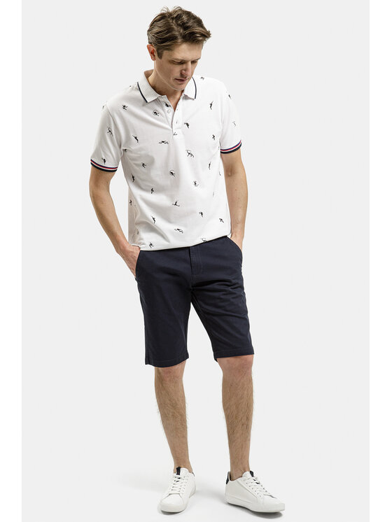 Cross Jeans Cross Jeans Szorty materiałowe A 565-278 Granatowy Chino Fit