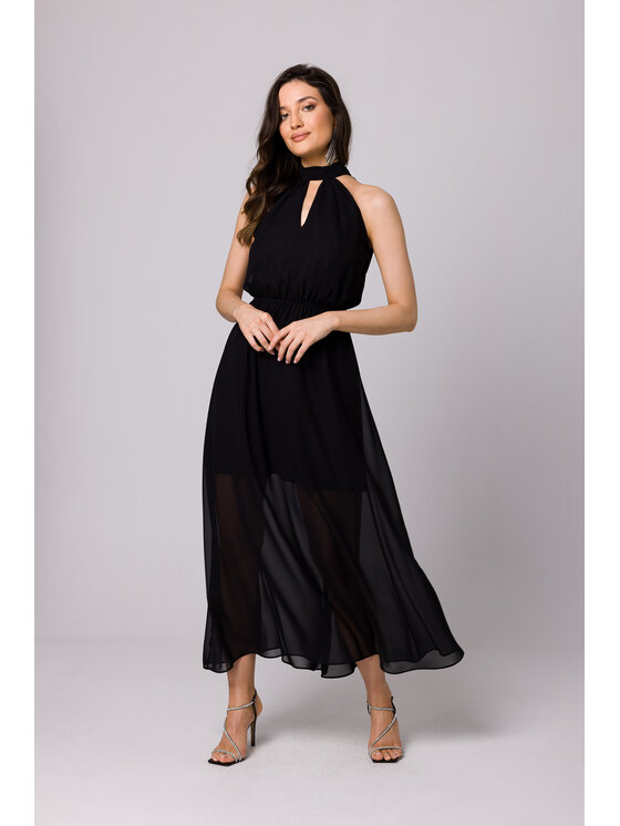 Makover Makover Vestito da giorno K169 Nero Regular Fit