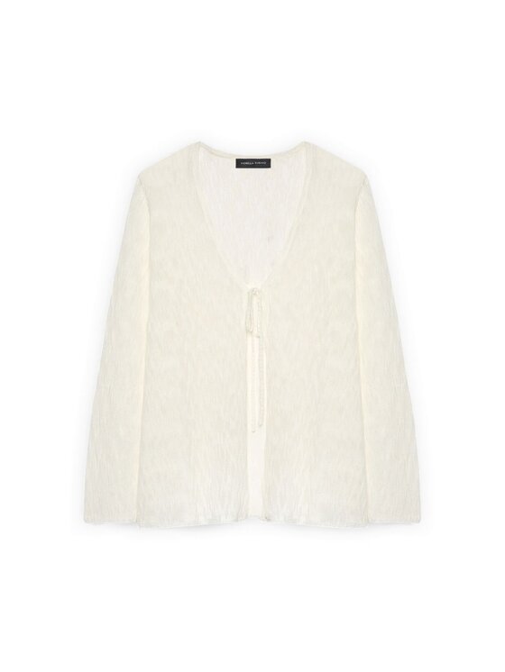 Fiorella Rubino Fiorella Rubino Cardigan M238L008517N011 Bianco Boxy Fit
