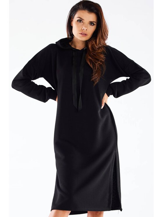 Infinite You Infinite You Sukienka dzianinowa M269 Czarny Basic Fit
