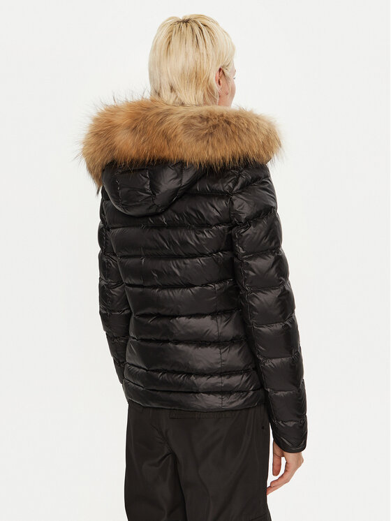 Blauer Blauer Pehelykabát 24WBLDC03038 Fekete Regular Fit
