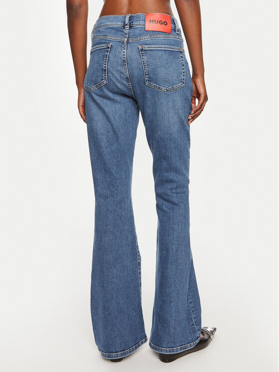HUGO Hugo Jeans hlače Geflare 50522461 Modra Flare Fit