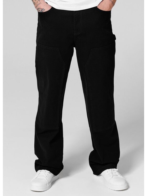 PITBULL PITBULL Spodnie materiałowe Dogwood Czarny Regular Fit