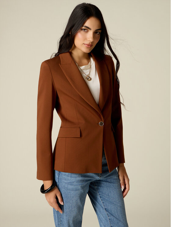 Oltre Oltre Giacca da abito Q034R004667N022 Marrone Slim Fit