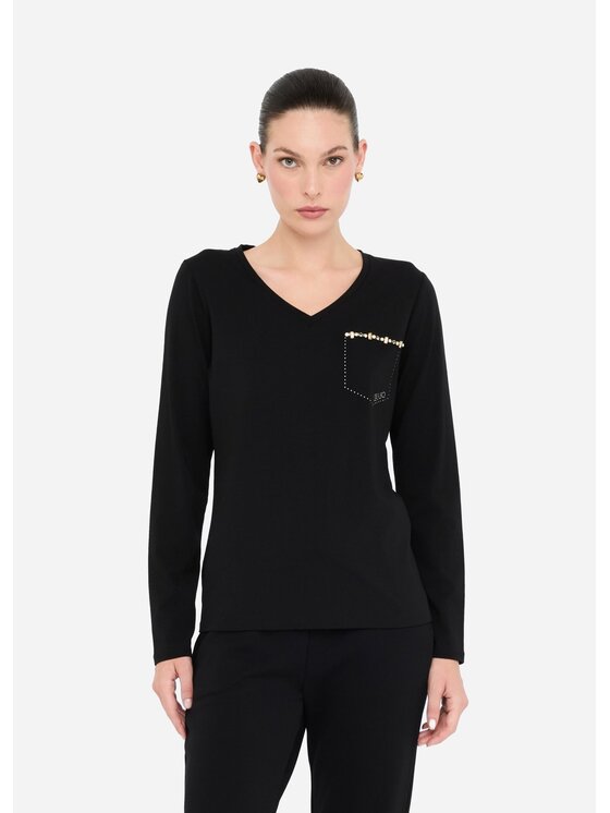 Liu Jo Liu Jo Longsleeve TF5170JS00322222 Nero Regular Fit
