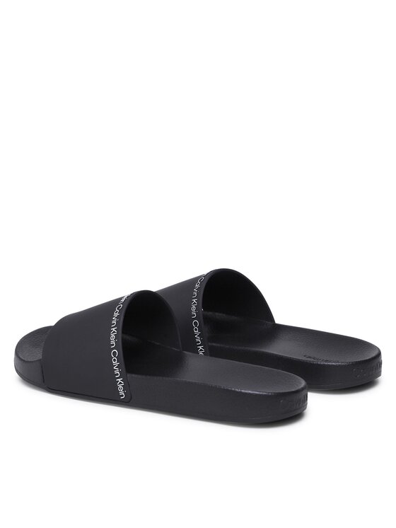 Calvin Klein Calvin Klein Pantoletten Pool Slide Rubber HM0HM00981 Schwarz