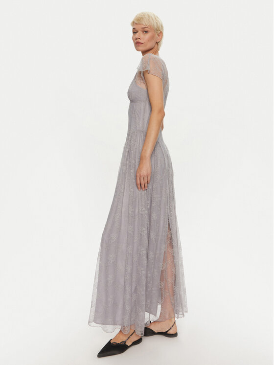 ROTATE ROTATE Abendkleid Kally 113275039 Grau Regular Fit