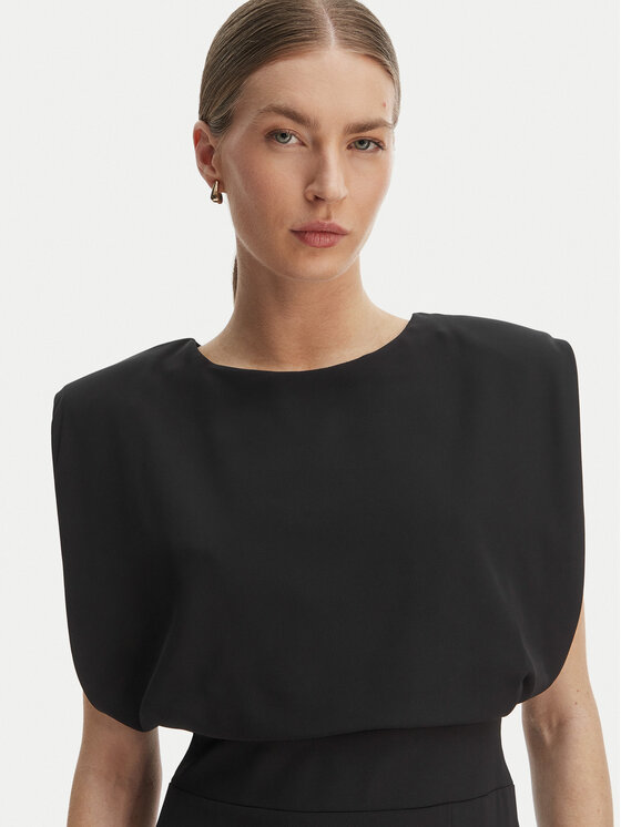 Rinascimento Rinascimento Koktel haljina CFC0127570003 Crna Slim Fit