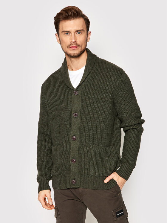 American Eagle American Eagle Kardigan 014-1149-1666 Zielony Regular Fit