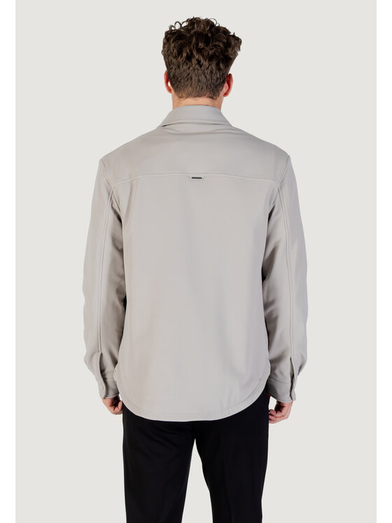 Antony Morato Antony Morato Camicia REGULAR FIT WITH LOGOED METAL BADGE Grigio Regular Fit