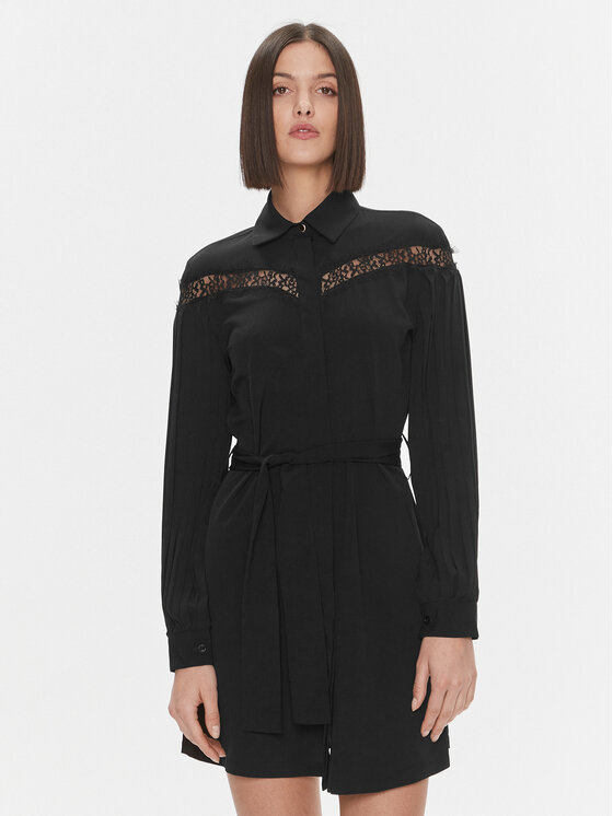 Liu Jo Vestito chemisier MF3136 T9121 Nero Regular Fit, taglia : 38
