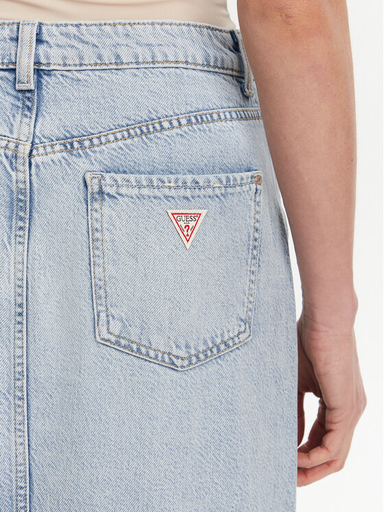 Guess Guess Džínová sukně W5GD83 D5B96 Modrá Regular Fit