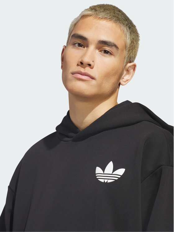 adidas adidas Bluza World Wide Hoops Czarny Loose Fit