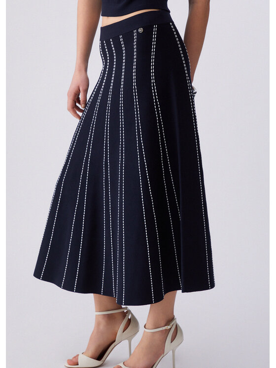 Liu Jo Liu Jo Spódnica midi WA6148MA81RL9057 Fioletowy Regular Fit