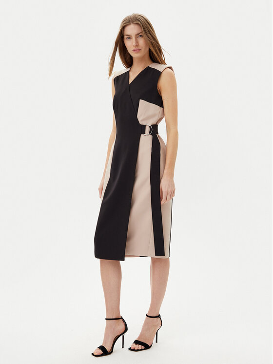 DKNY DKNY Rochie cocktail DD5N1H61 Negru Slim Fit