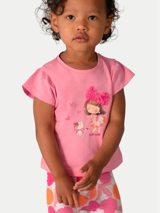 Mayoral Mayoral Completo T-shirt e leggings 1751 Rosa Regular Fit