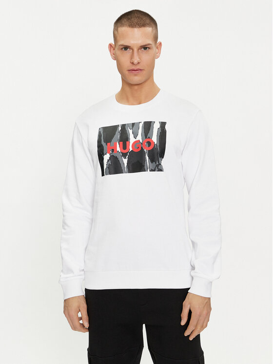 HUGO Hugo Mikina Duragol_U242 50513335 Bílá Regular Fit