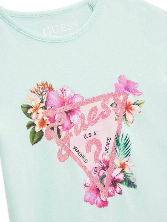 Guess Guess Футболка K6GI02 K6YW4 Зелений Regular Fit