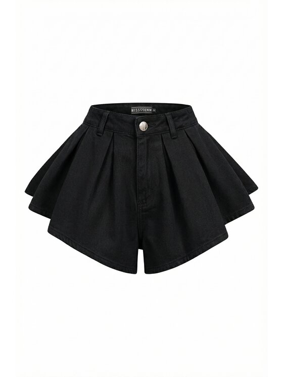 MissDenim MissDenim Szorty jeansowe Skorts Czarny Regular Fit