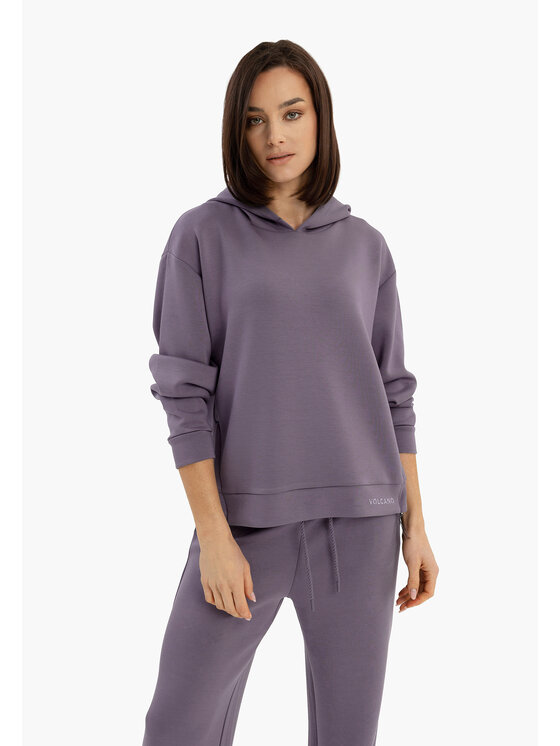 Volcano Volcano Bluza B-MIDA Fioletowy Regular Fit
