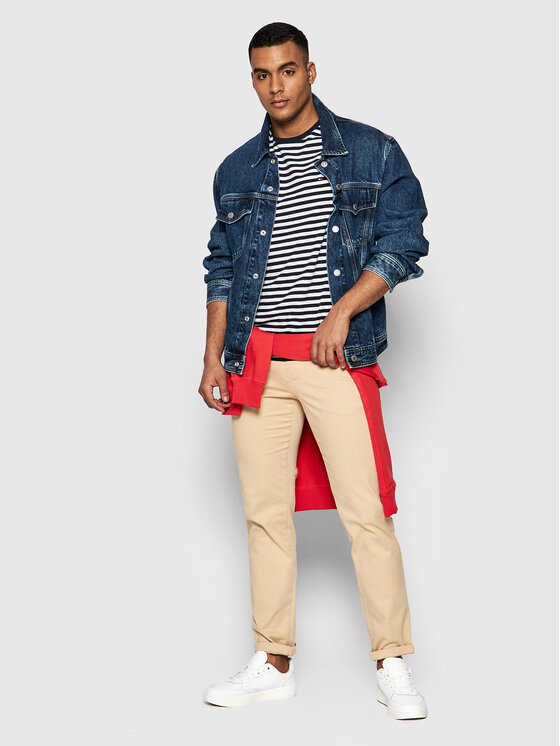 Tommy Hilfiger Tommy Hilfiger Tricou MW0MW10800 Bleumarin Slim Fit