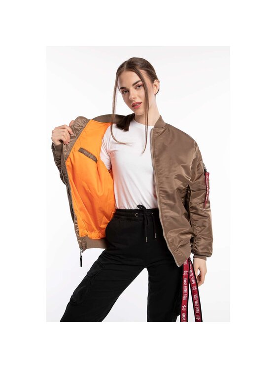 Alpha Industries Alpha Industries Kurtka przejściowa MA-1 Core Wmn 108010-183 Brązowy Classic Fit