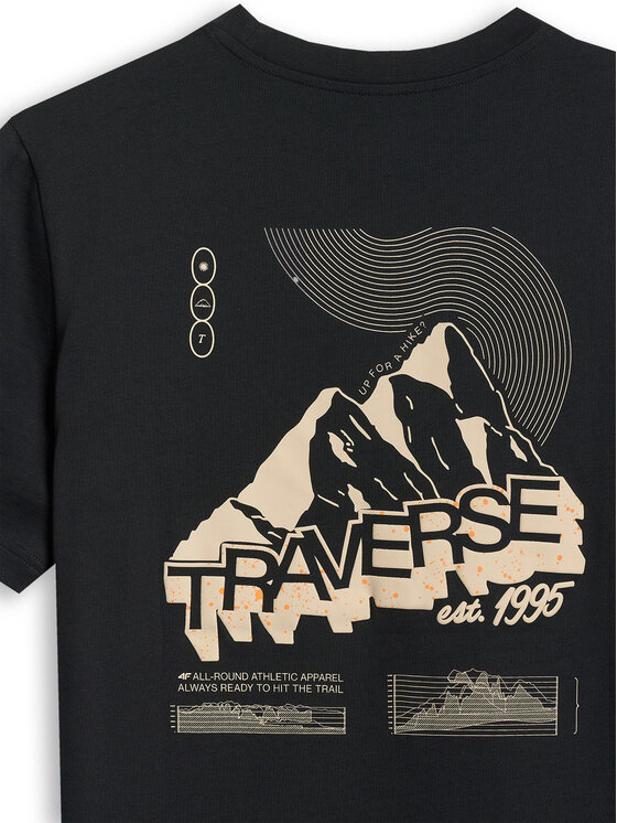 4F 4F T-Shirt MISSION READY Czarny Regular Fit