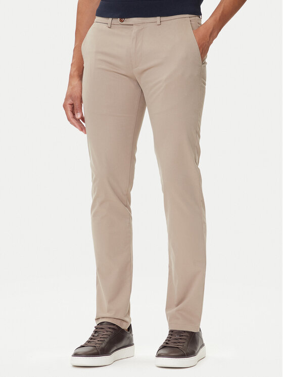 Bugatti Bugatti Stoffhose 4220 16224 Beige Slim Fit