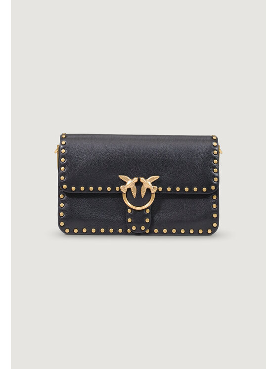 PINKO PINKO Torebka LOVE ONE SLOUCHY MN. STUDS SMA Czarny