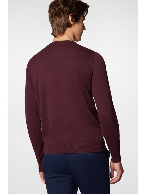 Próchnik Próchnik Sweter PM8 SW073224000012 Bordowy Regular Fit